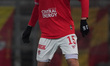 Cristian Dell' Orco of AC Perugia Calcio plays the ball during the match between AC Perugi...