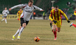 (L-R) Mileta Rajovic of Legia Warszawa and Konstantinos Sotiriou of Korona Kielce are seen...