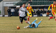 (L-R) Arkadiusz Reca of Legia Warszawa and Xavier Dziekonski of Korona Kielce are seen dur...