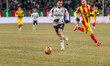 (L-R) Vahan Bichakhchyan of Legia Warszawa and Konrad Matuszewski of Korona Kielce are see...