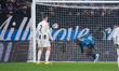 Kamaldeen Sulemana celebrates a goal during the Italian Cup, Coppa Italia, quarter-final f...