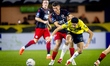 Excelsior Rotterdam defender Lewis Schouten and NAC Breda midfielder Mohamed Nassoh play d...