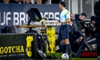 Referee Serdar Gozubuyuk officiates the match between NAC Breda and SV Excelsior Rotterdam...