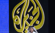 Sheikh Hamad bin Thamer Al Thani, chairman of Al Jazeera's board of directors, delivers th...