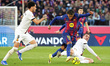 Lamine Yamal and Sergi Darder play during the match between FC Barcelona and RCD Mallorca,...