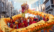 A performance of the Lion Dance showcases at Zhangyuan to celebrate the upcoming Chinese L...