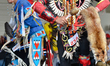 Young members of the First Nations during a traditional Pow Wow competition, during Calgar...