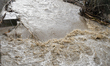 In Cosenza, Italy, on February 13, 2026, the river overflows after the Busento and Campagn...