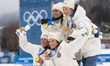 Gold medallists Norway's Heidi Weng, Norway's Karoline Simpson-Larsen, Norway's Astrid Oey...