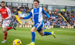 Callum Kavanagh plays for Oldham Athletic during the Sky Bet League 2 match between Oldham...