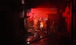 A fire breaks out at a five-storey building in Karwan Bazar, Dhaka, Bangladesh, on Februar...