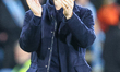 Coventry City manager, Frank Lampard thanks the fans for their support at full-time during...