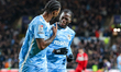 Haji Wright of Coventry City celebrates the goal with Romain Esse of Coventry City during...