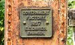A commemorative nameplate on the Warawala Old Steel Bridge identifies the British engineer...