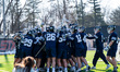 The Penn State Nittany Lions celebrate after an NCAA men's lacrosse game at Class of 1952...