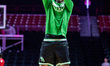 DAVID TERRELL JR. (5) of the North Texas Mean Green warms up before an NCAA men's basketba...