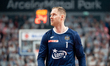 Jaroslaw Zyskowski warms up before the basketball game between AMW Arka Gdynia and Gornik...