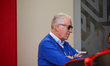 Piero Ferrari participates in the Formula 1 Aramco Pre-Season Testing 2 in Sakhir, Bahrain...