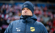Kazimierz Moskal, head coach of Wieczysta Krakow, is seen during the game between Wisla Kr...