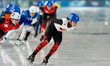 Ivanie Blondin during Milano Cortina 2026 Winter Olympics Speed Skating mass starts at Mil...