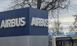 Airbus signage is at the Airbus Defence and Space facility in Immenstaad, Baden-Wuerttembe...