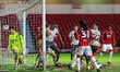 Jon Mellish of Milton Keynes Dons scores to make it 2-0 during the Sky Bet League 2 match...