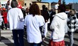 Healthcare workers at the Ardeche Nord hospital in Annonay, France, strike on Tuesday, Feb...