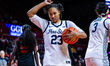 KIYOMI MCMILLER of the Penn State Lady Lions reacts during an NCAA women's basketball game...