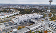 This drone composite panorama picture shows the building of the abandoned ICC Internationa...