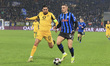Nikola Krstovic of Atalanta BC competes for the ball with Emre Can of Borussia Dortmund FC...