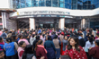 People flock to the recently reopened Bhat-Bhateni supermarket outlet in Kathmandu, Nepal,...
