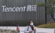 A general view of Tencent headquarters is at West Bund in Shanghai, China, on February 28,...