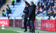 Stoke City manager, Mark Robins, gestures during the Sky Bet Championship match between Co...