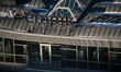 A narrow telephoto view shows the Empik sign on the renovated former Cepelia pavilion in m...