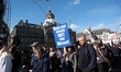On March 1, 2026, people march against the lack of affordable housing in Amsterdam, Nether...