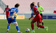 Nevin Portelli of Mosta plays against Redon Mihana of Marsaxlokk during the YoHealth Malta...