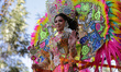 Residents of Santa Cruz Meyehualco in Iztapalapa take part in a parade as part of the Sant...