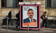 BUDAPEST, HUNGARY - MARCH 3:  An election campaign poster forKovacs Balazs Norbert, a ca...