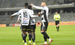 Players of Universitatea Cluj celebrate during the Romanian Cup Quarter-final match, Unive...