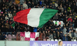 Supporters of Italy attend the FIFA Women's World Cup 2027 Qualifiers match between Italy...
