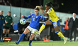 Monica Jusu Bah of Sweden and Emma Severini of Italy participate in the UEFA Women's World...