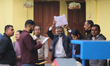 Nepali voters exercise their franchise in the House of Representatives Election in Kathman...