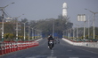 A largely empty road is seen in the Kathmandu Valley during nationwide elections in Nepal....