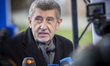 Prime minister of the Czech Republic Andrej Babis arrives and talks to the journalists of...