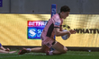 Lewis Martin plays for Hull FC during the BetFred Super League match between Wakefield Tri...