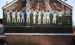 A mural entitled ''United At Home'' is on a house overlooking Elland Road before the Premi...