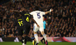 Pascal Struijk (Leeds United) goes down in the opponent's box following a tussle with Luke...
