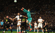 Melker Ellborg (Sunderland) punches the ball during the Premier League match between Leeds...