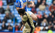 Murray Wallace of Huddersfield battles with Sam Nombe of Rotherham during the Sky Bet Leag...