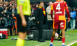 Okan Buruk of Galatasaray SK looks on during the Trendyol Super League match between Besik...